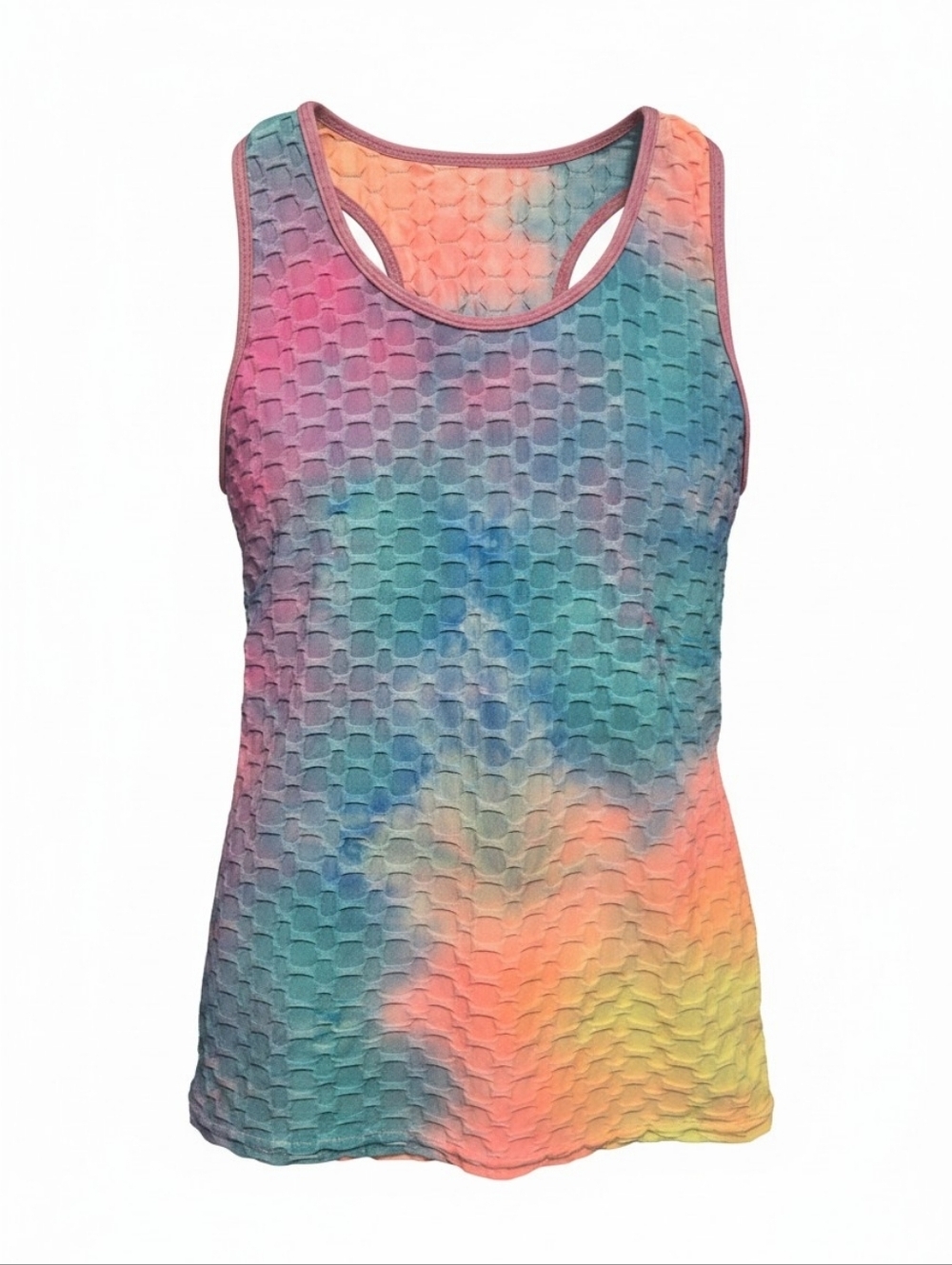 Helix Hombre Racerback Tie-Dye Textured  Tank Top S/M